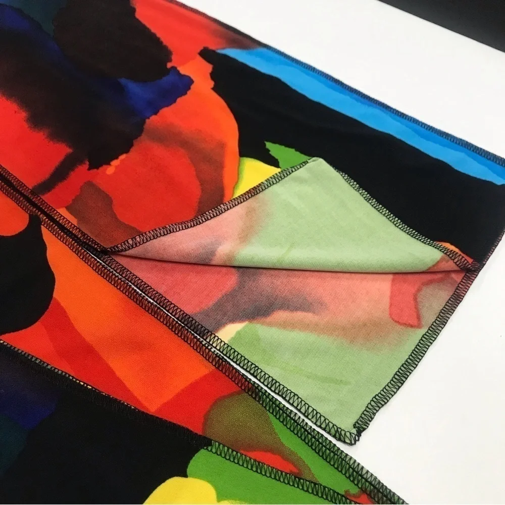 Jersey Durag Head Scarf Turban Multicolored Long Tail Stretch Wave Cap - Picture 13 of 14